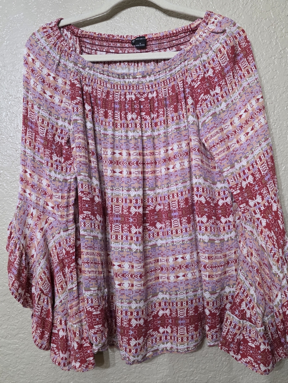 Women’s Off-Shoulder Bell Sleeve Blouse